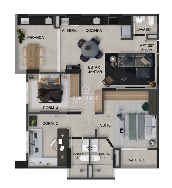 Apartamento 1 dormitórios à venda, 52,54 m²  R$ 614.900 - Gávea: 24ª foto da galeria de imagens do imóvel