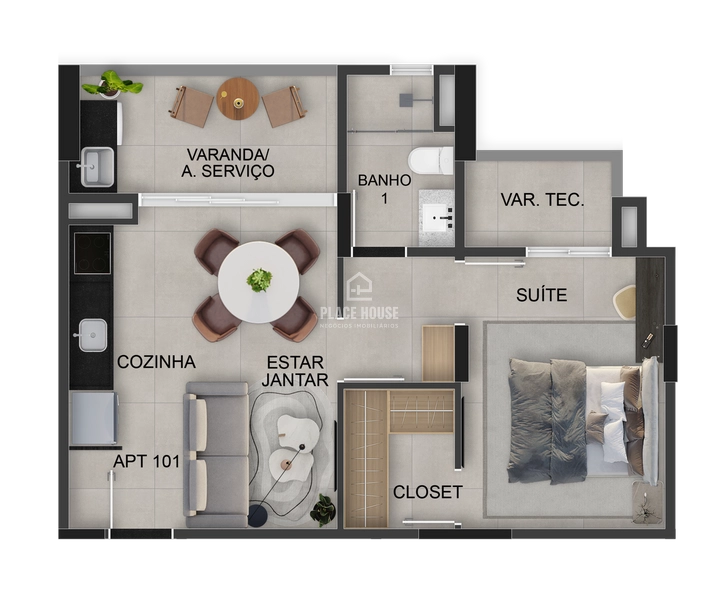 Apartamento 1 dormitórios à venda, 52,54 m²  R$ 614.900 - Gávea: 20ª foto da galeria de imagens do imóvel