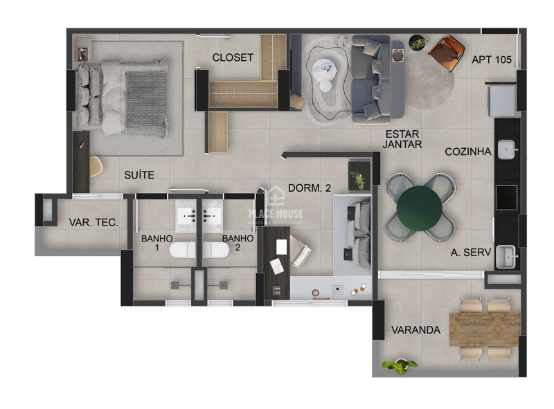 Apartamento 1 dormitórios à venda, 52,54 m²  R$ 614.900 - Gávea: 22ª foto da galeria de imagens do imóvel