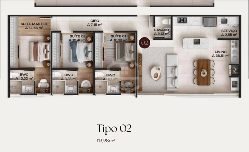 Para quem não busca apenas um apartamento: um novo conceito de viver bem!: 25ª foto da galeria de imagens do imóvel