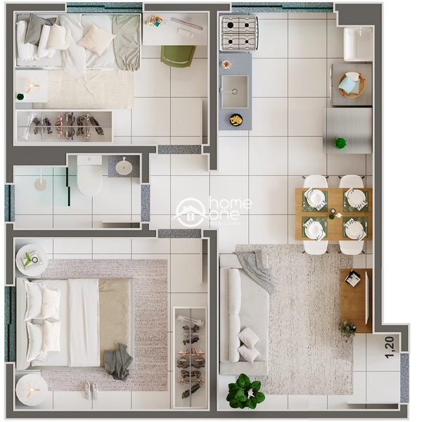 Reserva Bela Vista I – Apartamentos de 2 Quartos com Elevador e Lazer em Uberaba: 15ª foto da galeria de imagens do imóvel