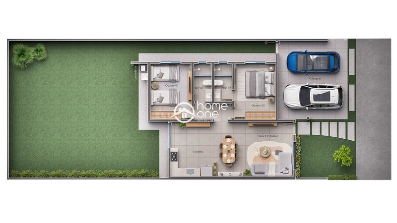 Casa  Jockey Ville Residence2 quartos - 109,44m2: 5ª foto da galeria de imagens do imóvel