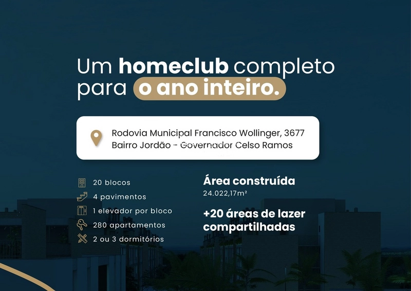 Villa Jordão Home Club- Lançamento em Governador Celso Ramos SC: 2ª foto da galeria de imagens do imóvel