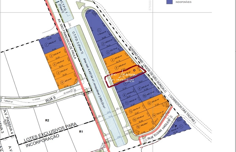 Terreno comercial no Parque Una com 742m² e dois lados: 1ª foto da galeria de imagens do imóvel