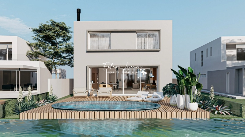 Casa nova 3 suítes fundo para o lago condomínio veredas: 2ª foto da galeria de imagens do imóvel