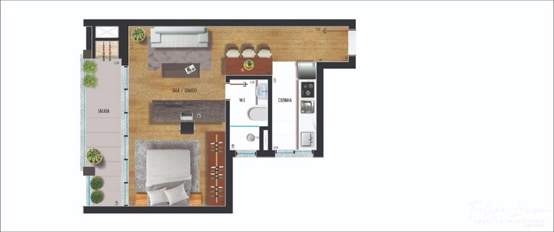 Apartamentos loft , 1 e 2 dormitório no centro da cidade: 12ª foto da galeria de imagens do imóvel