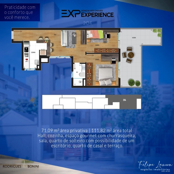 Apartamentos loft , 1 e 2 dormitório no centro da cidade: 8ª foto da galeria de imagens do imóvel