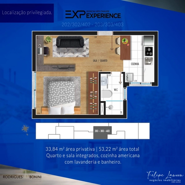 Apartamentos loft , 1 e 2 dormitório no centro da cidade: 10ª foto da galeria de imagens do imóvel