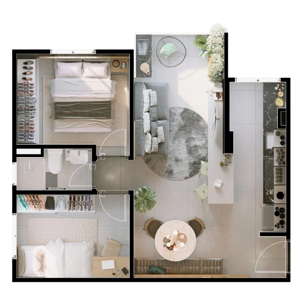 Apartamento Novo com Sacada Pronto à venda na Vila Sacadura Cabral, Santo André: 13ª foto da galeria de imagens do imóvel