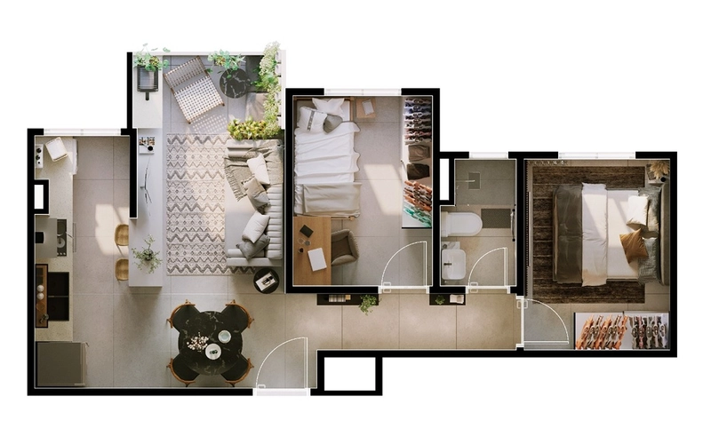 Apartamento Novo com Sacada Pronto à venda na Vila Sacadura Cabral, Santo André: 14ª foto da galeria de imagens do imóvel
